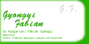 gyongyi fabian business card