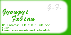 gyongyi fabian business card